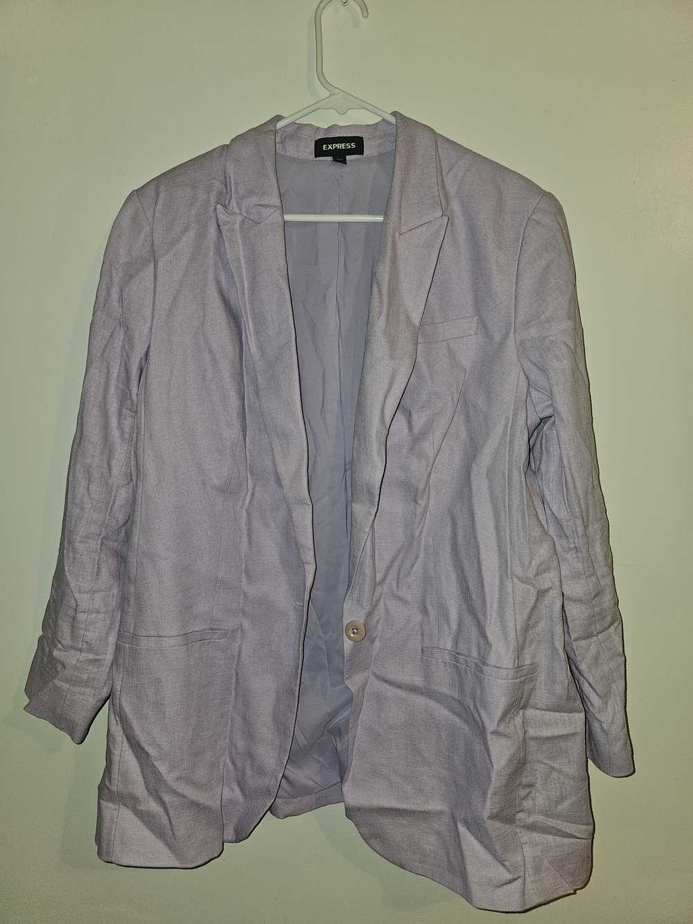 Express Light Lavender Single-Button Blazer